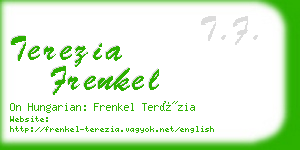 terezia frenkel business card